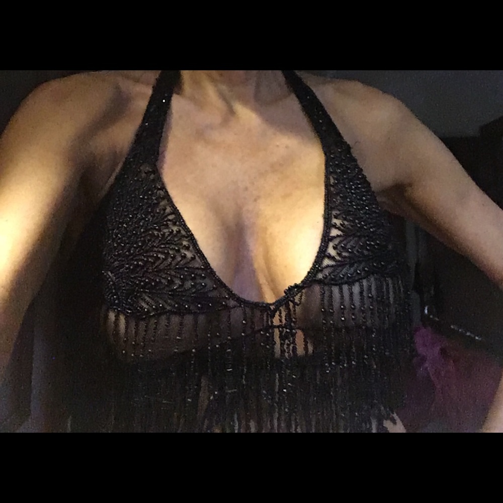 AMAZING, BEADED HALTER TOP, 1990’s, NYC!!